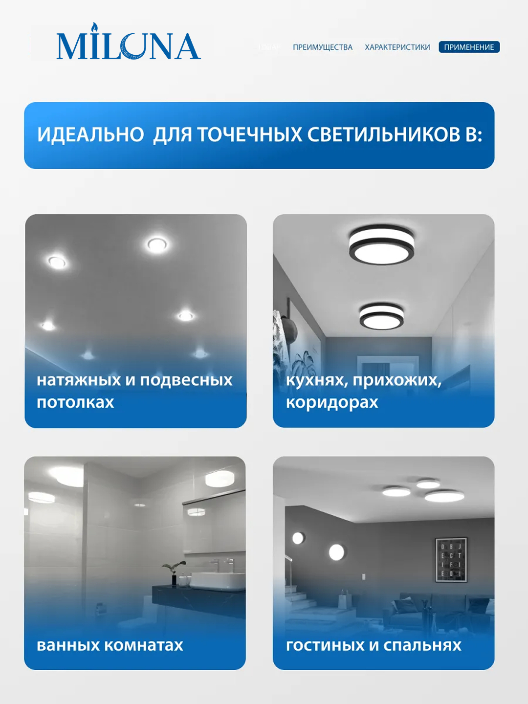 Lampochka GX53 LED lampa, energiya tejaydigan, shiftga o‘rnatiladigan yoritgichlar uchun