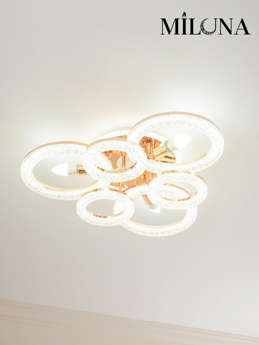 LED qandil, musiqali, pultli, 3 xil yoritish rejimi, yotoqxona, zal, oshxona uchun