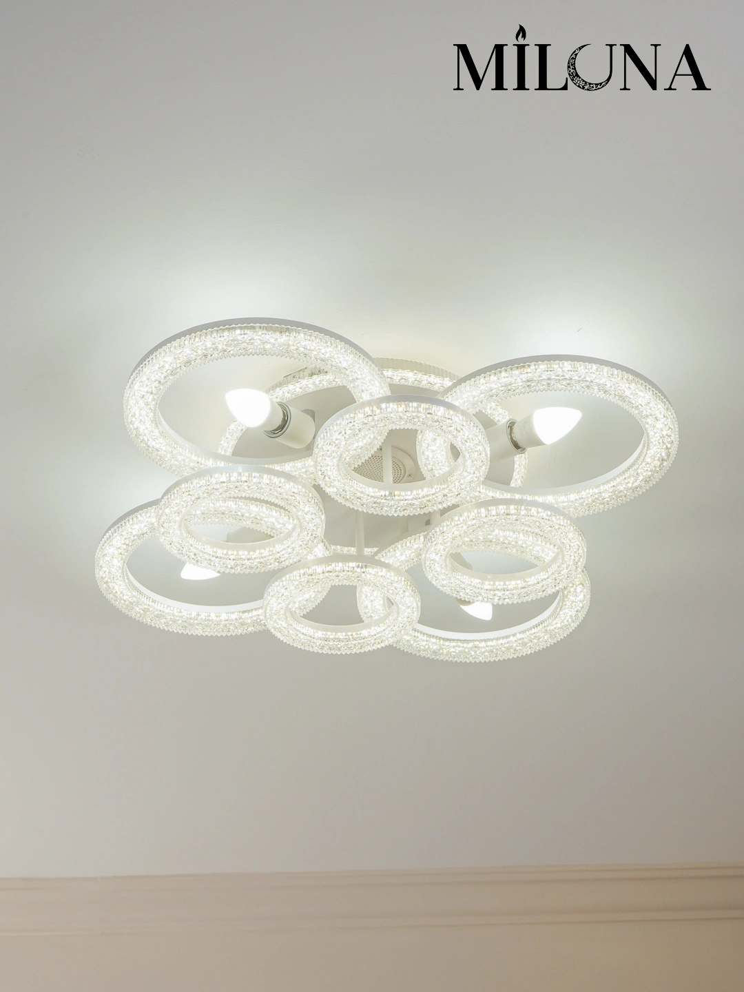 LED qandil, musiqali, pultli, 3 xil yoritish rejimi, yotoqxona, zal, oshxona uchun