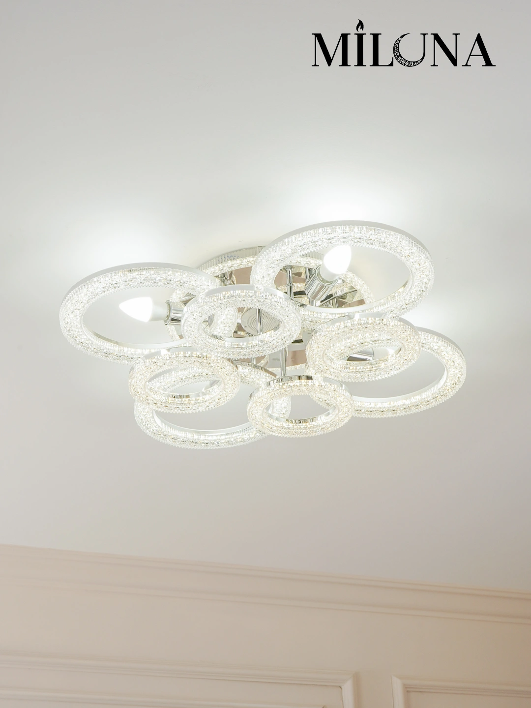 LED qandil, musiqali, pultli, 3 xil yoritish rejimi, yotoqxona, zal, oshxona uchun