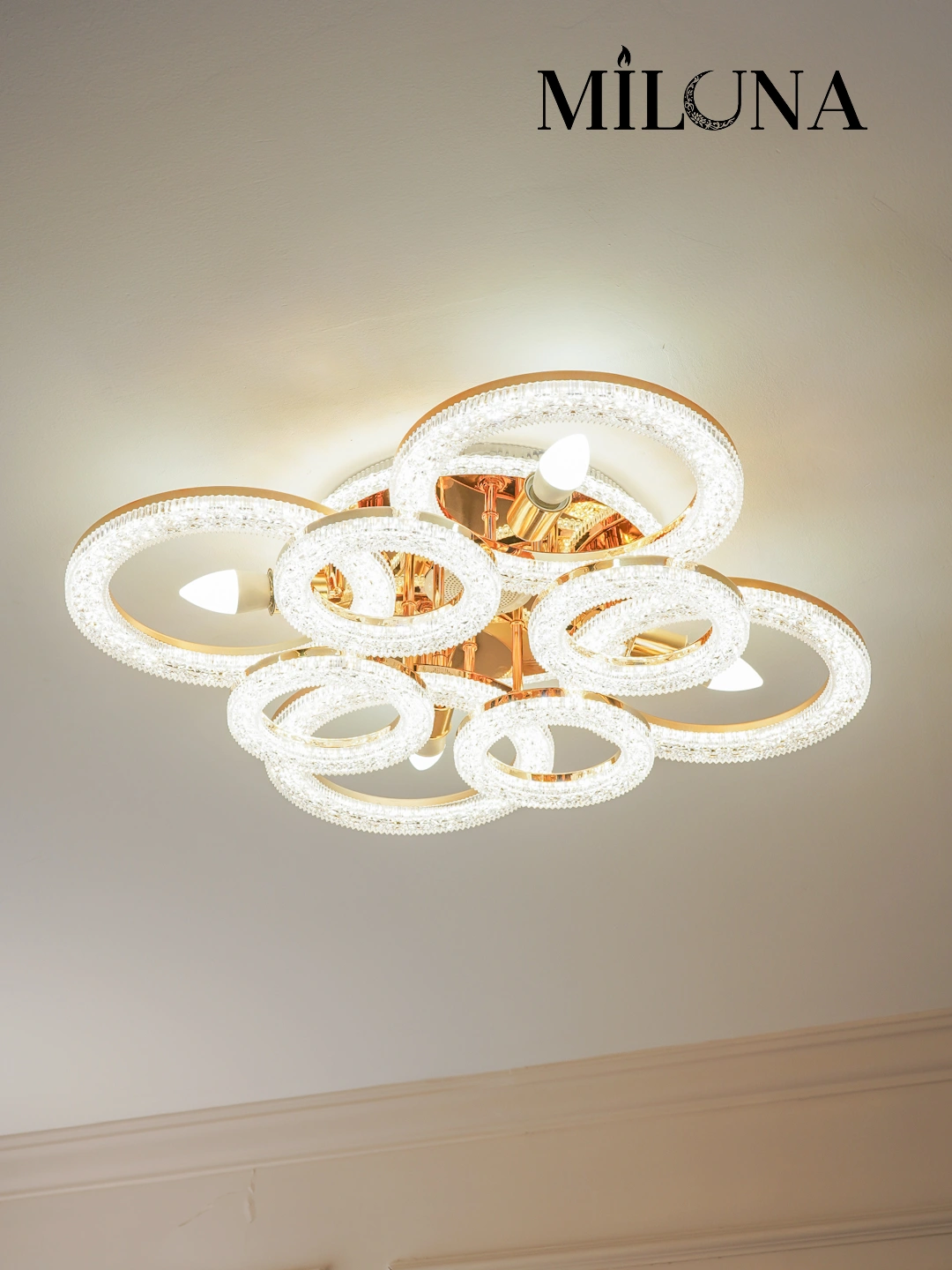 LED qandil, musiqali, pultli, 3 xil yoritish rejimi, yotoqxona, zal, oshxona uchun