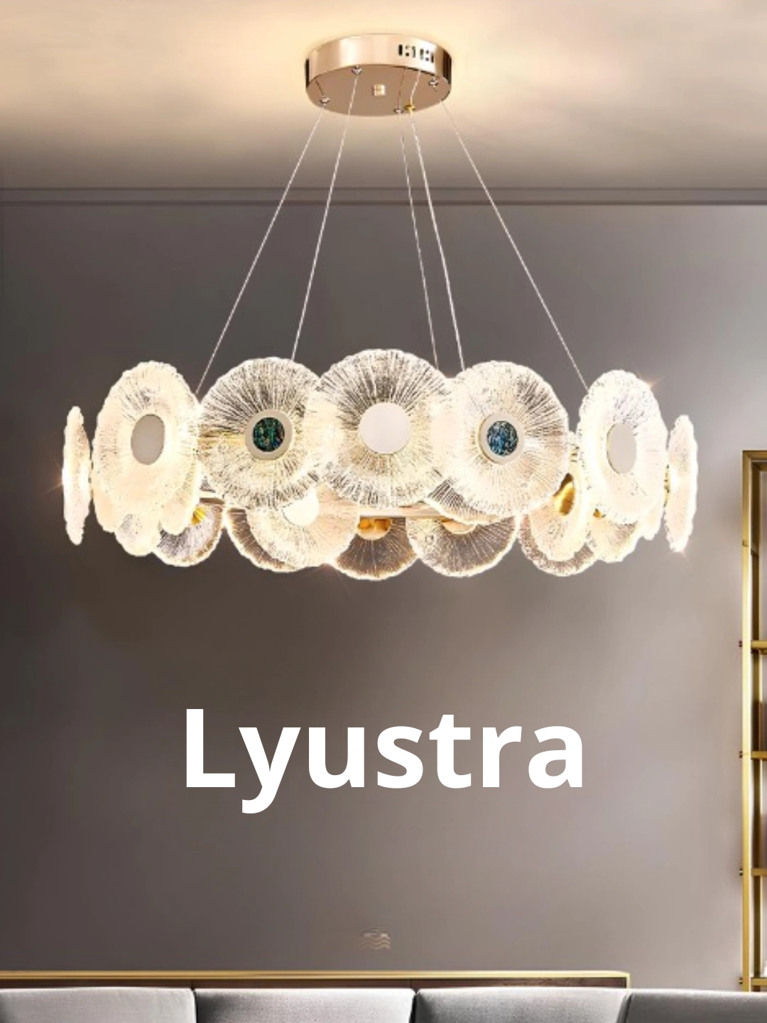 Lyustra LED osma, mehmonxona, oshxona va yotoqxona uchun, 3 xil yoritish rejimi bilan