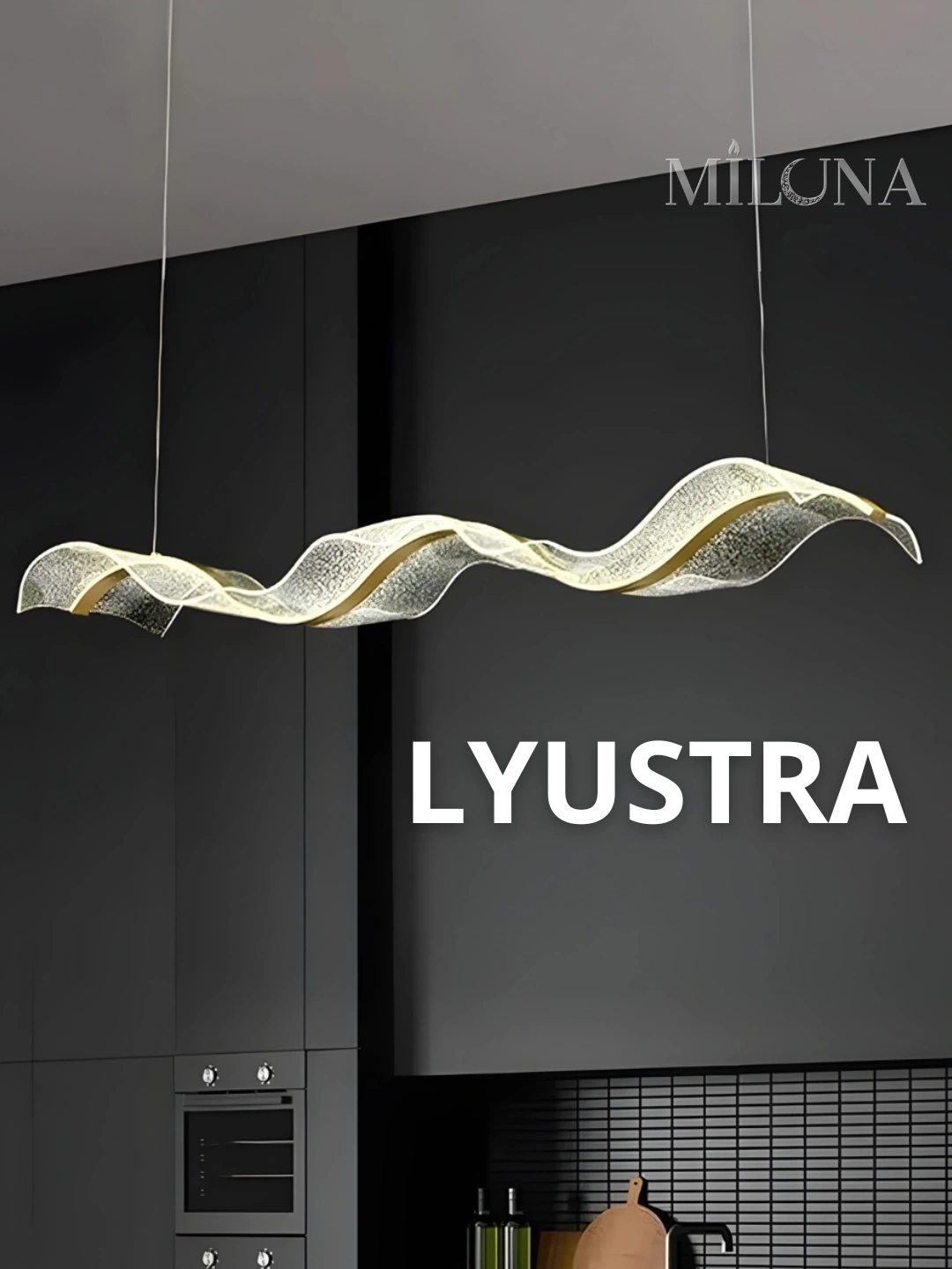 Lyustra led, 3xil yoritish rejimli, balandligii sozlanadigan, zal, ofis uchun  qandil