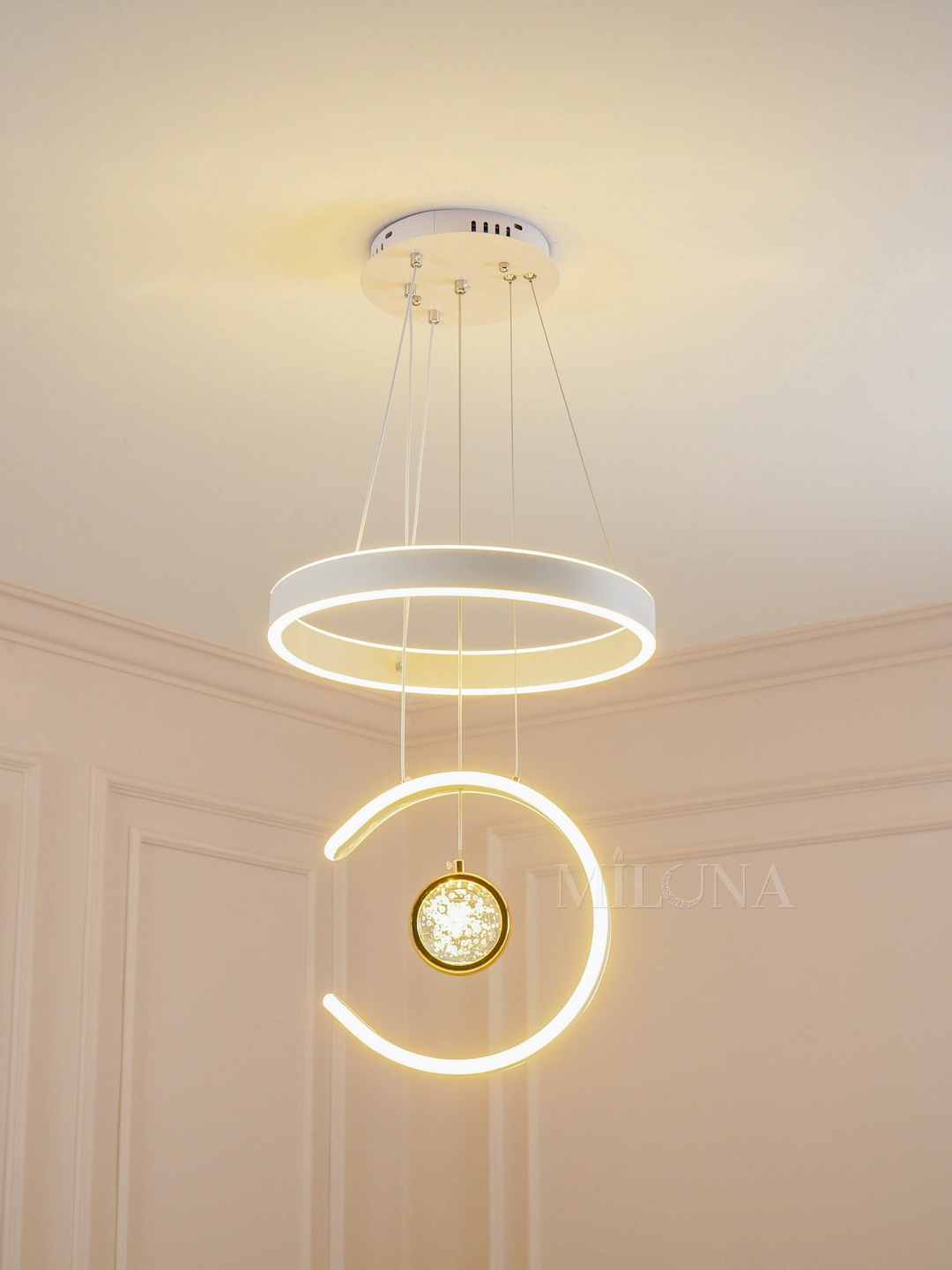 Lyustra Led, 3xil yoritish rejimli, balandligi sozlanadi, svetodiodli,bolalar xonasi uchun