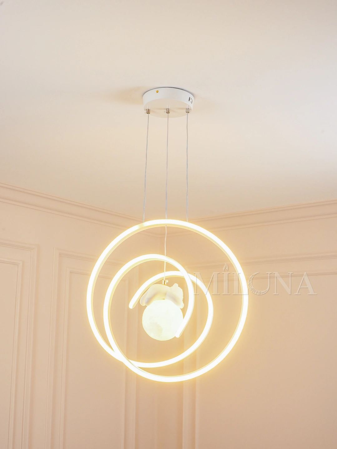 Lyustra Led, 3xil yoritish rejimli, balandligi sozlanadi, svetodiodli,bolalar xonasi uchun