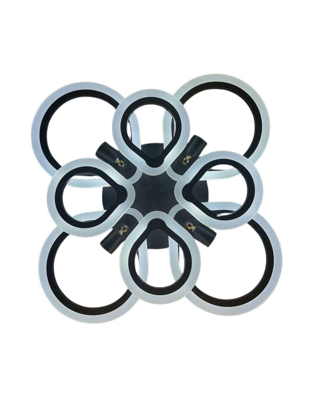 Lyustra LED, pultli boshqarish, 3 xil yoritish rejimli, lampochkalar uchun patroni bilan