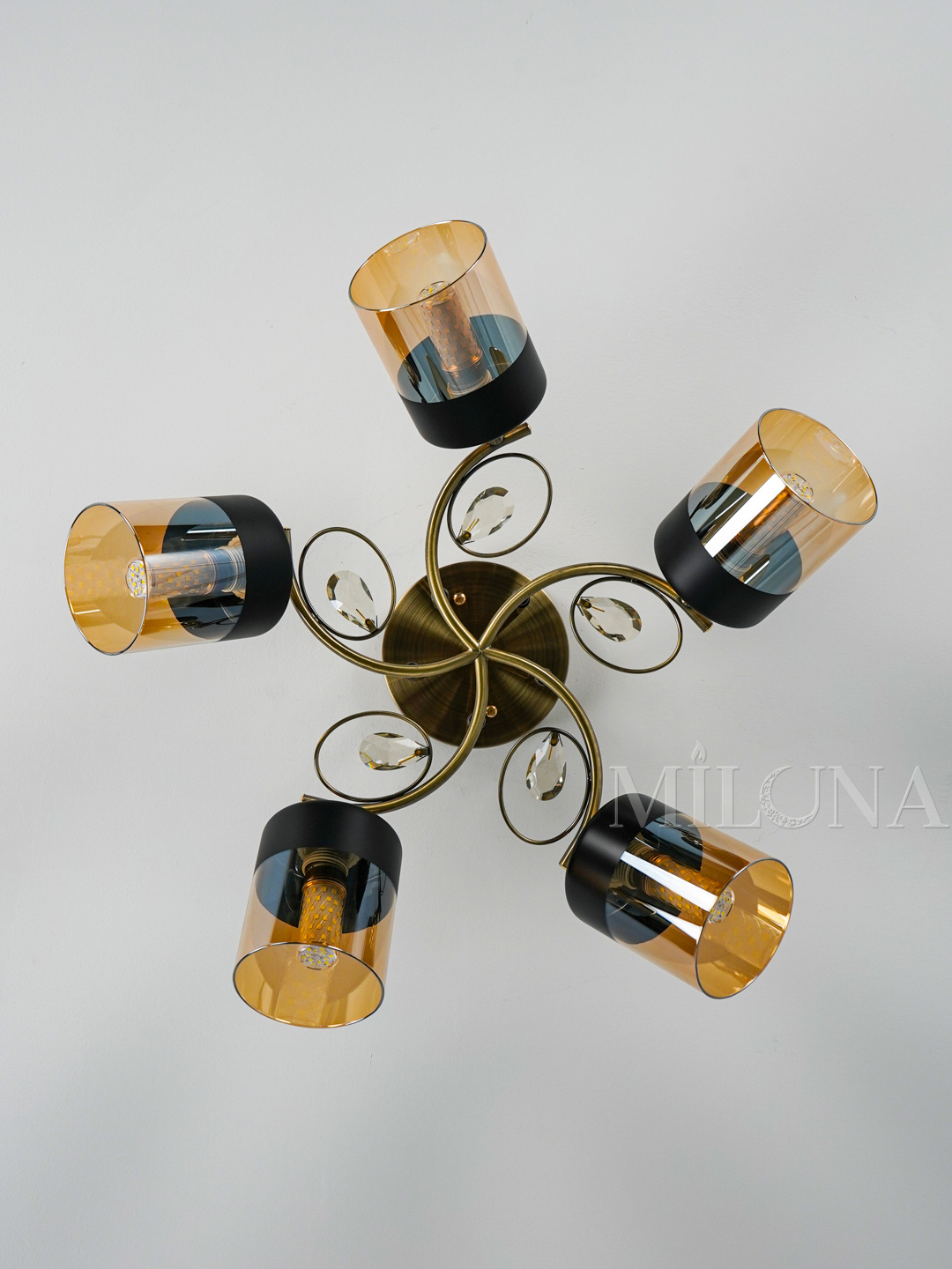 Lyustra shiftga, 3 xil o'lchamda, oshxona, yotoqxona, kalidorga, E27