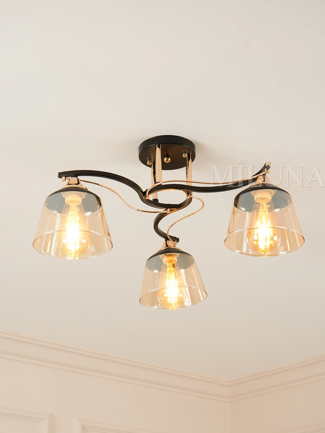 Lyustra shiftga, 3 xil o'lchamda, oshxona, yotoqxona, kalidorga, E27