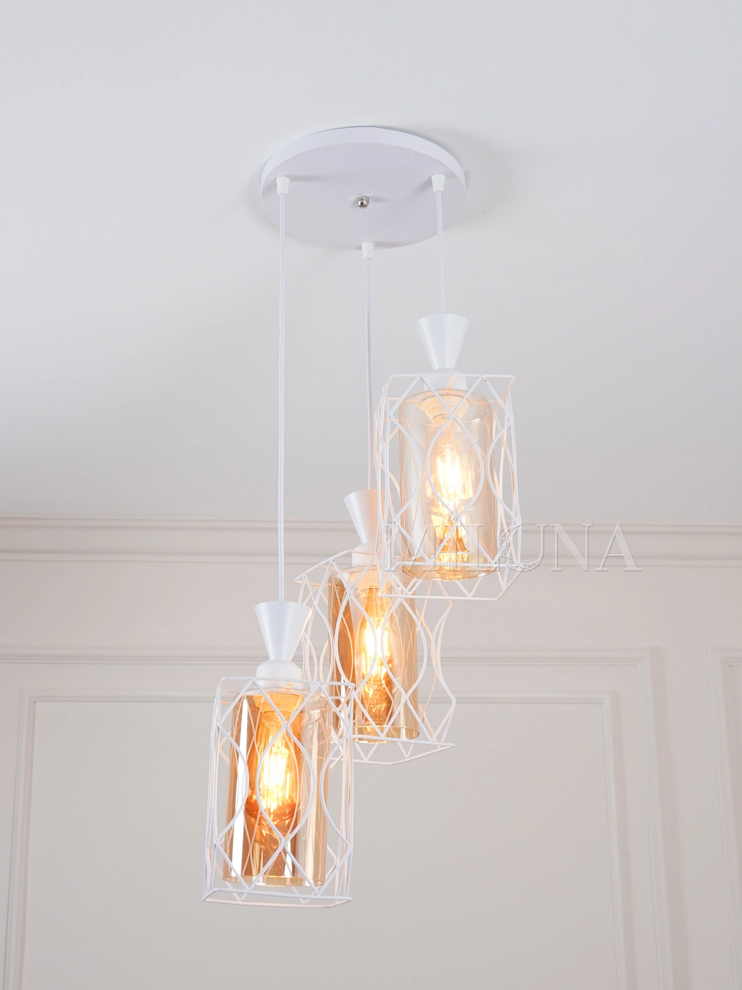 Lyustra, loft uslubida, balandligi sozlanadigan, zal, oshxona uchun plafonli, osma qandil