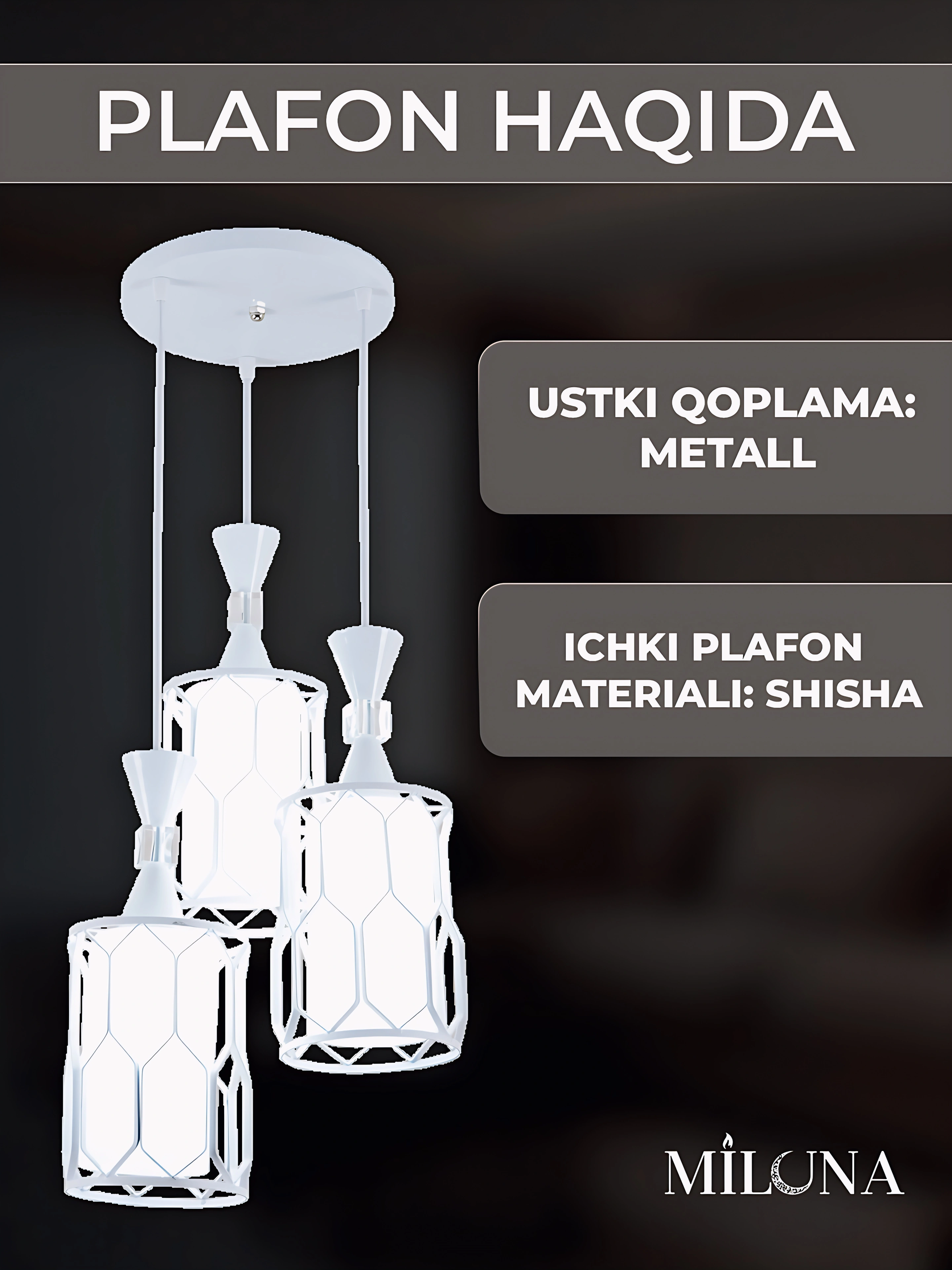 Lyustra, loft uslubida, balandligi sozlanadigan, zal, oshxona uchun plafonli, osma qandil