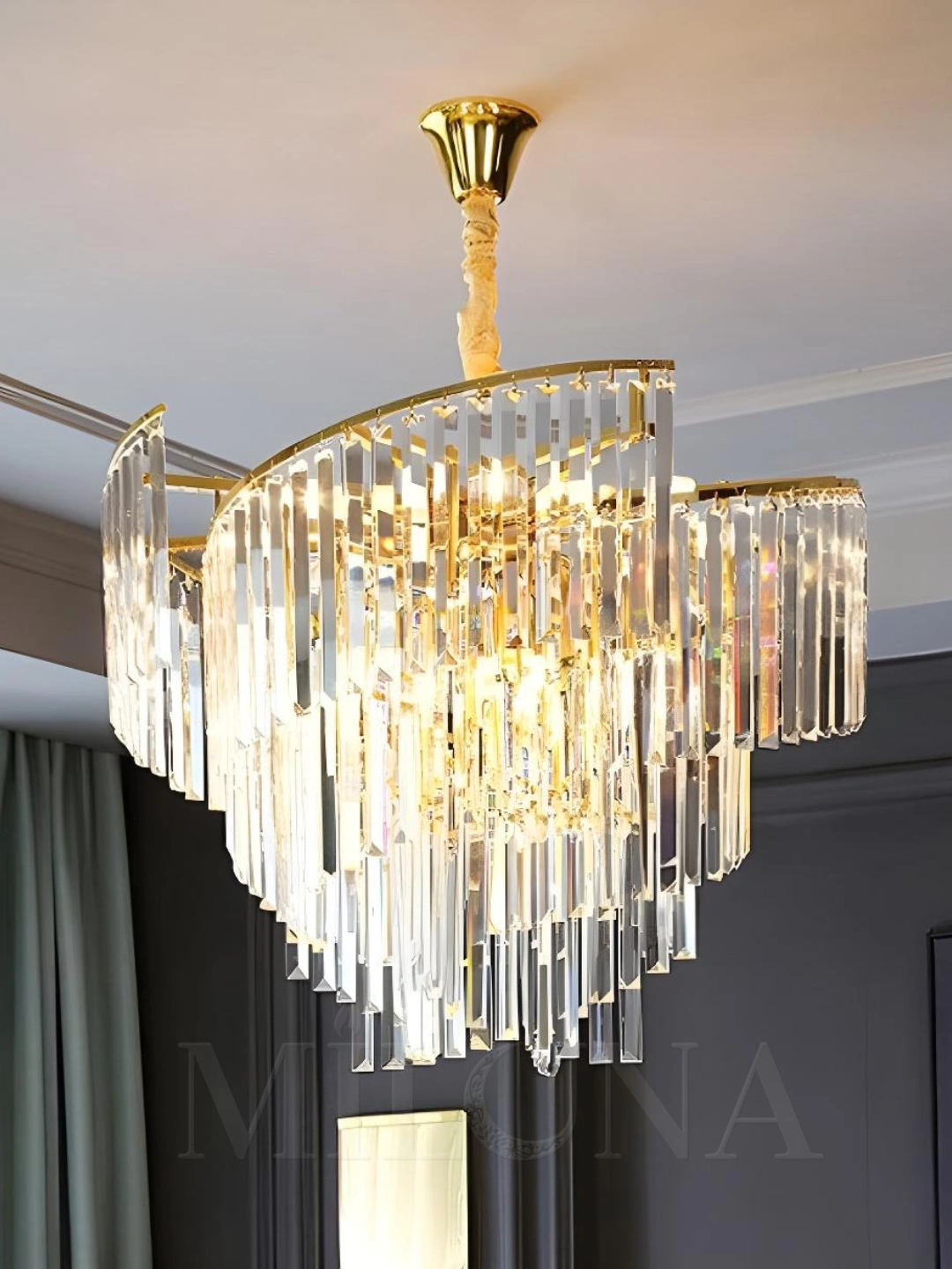 Shiftdagi qandil, 3 o'lchamli, balandligi sozlanishi, zal, yotoqxona va ofis uchun