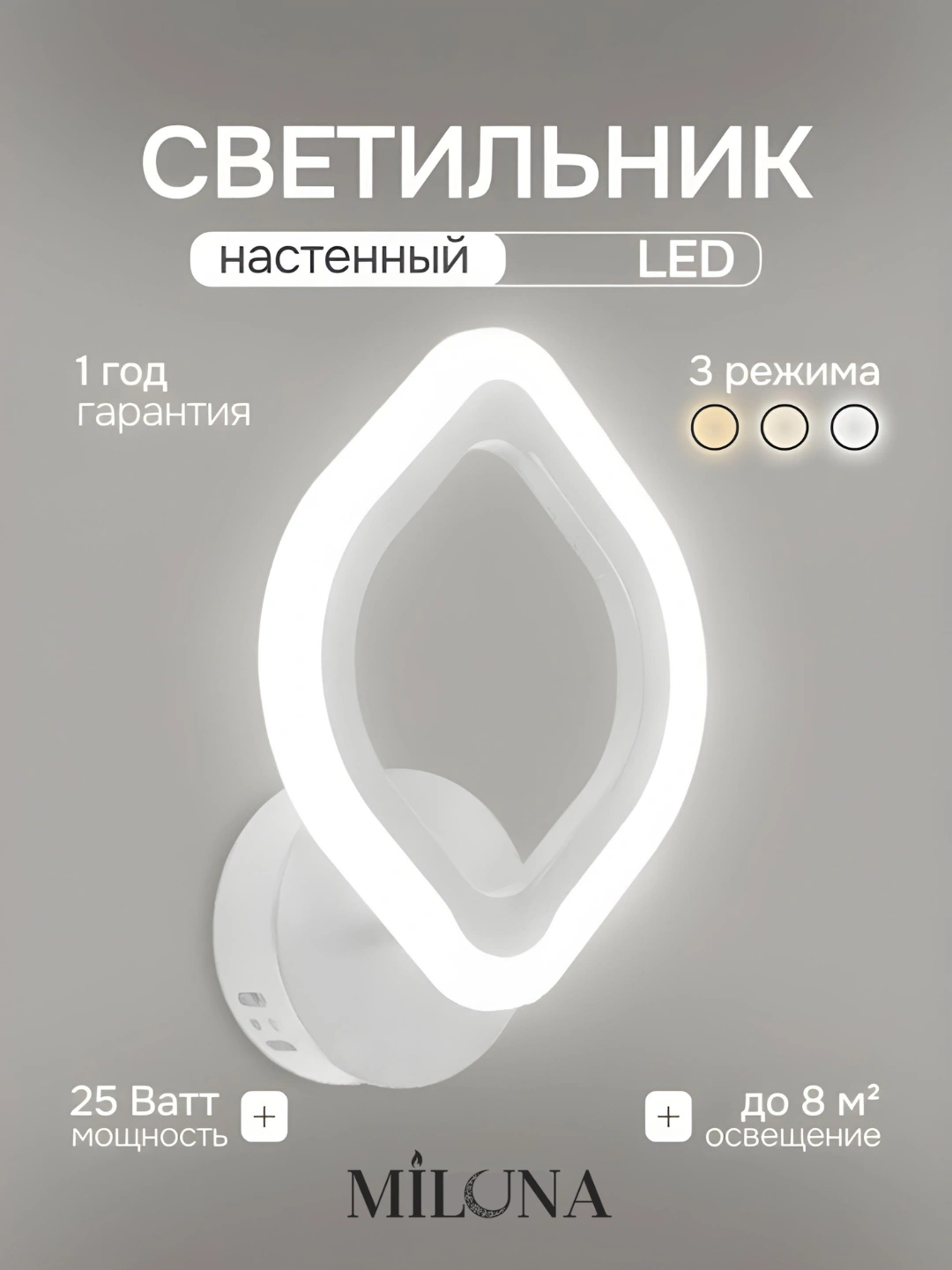 Bra, 3 xil rejimli LED energiyani tejaydigan chiroq, turli shaklda, yotoqxona va zal uchun