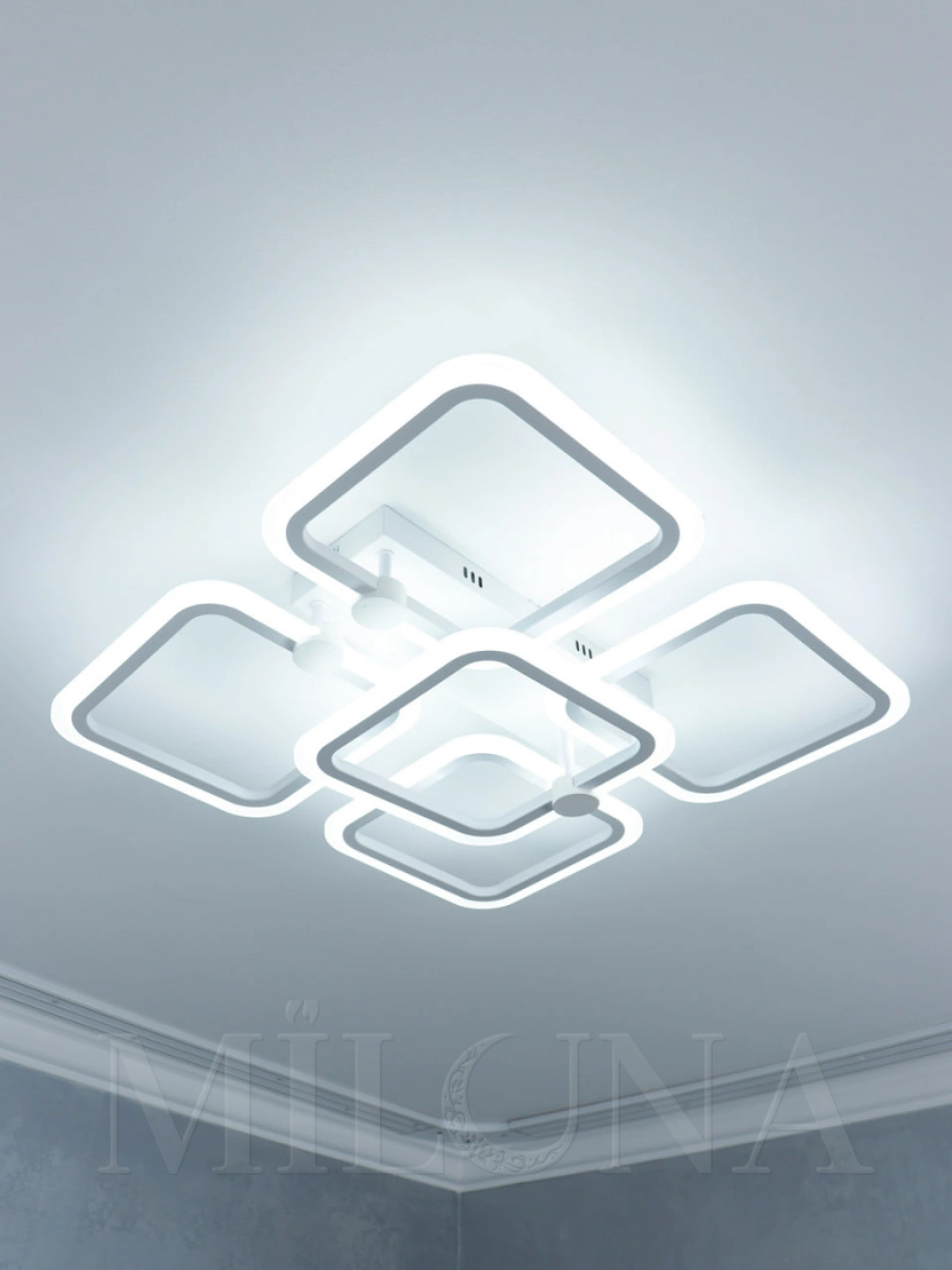 Lyustra LED qandil, pultli, 3 xil yoritish rejimli, yotoqxona, bolalar xonasi uchun svet