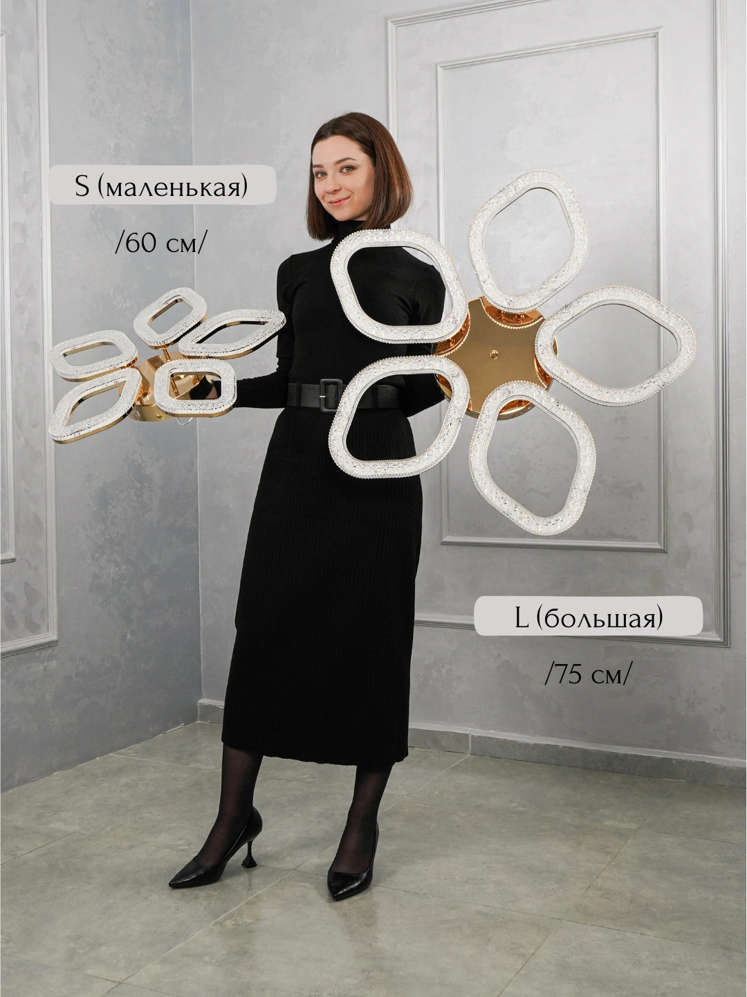 Qandil LED, 3 xil yoritish rejimli, pult bilan, kristalli, yotoqxona, zal, oshxona uchun