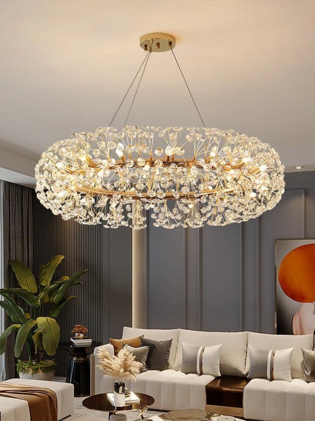 Osma qandil,kristall,balandligi sozlanadigan,2 xil shaklda:dumaloq va oval, asos turi E14