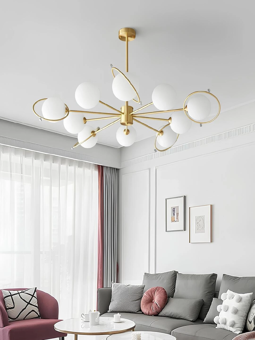 Qandil, balandligi sozlanishi bilan, 3 o'lcham, 4 rang