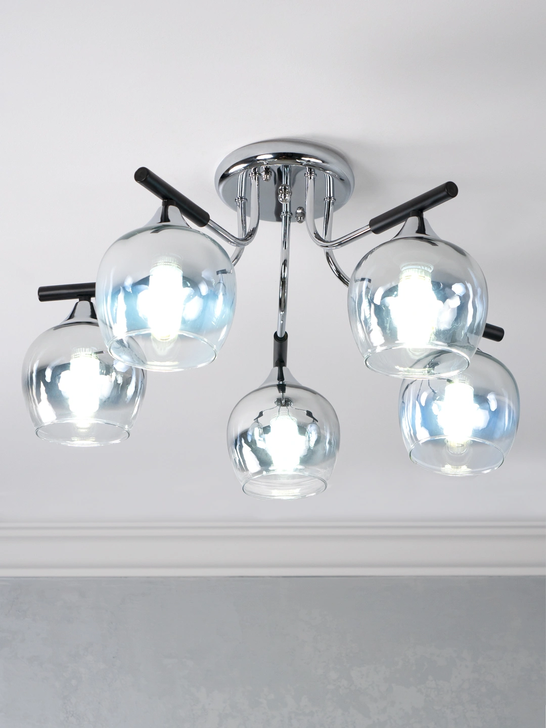 Potolok qandili, metall, 2, 3, 5 shoxli, sokol turi Е27