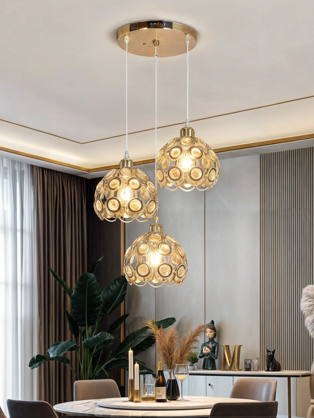 Balandlikni sozlash qandil, 4 xil rang, yotoqxona, oshxona, uy uchun lyustra