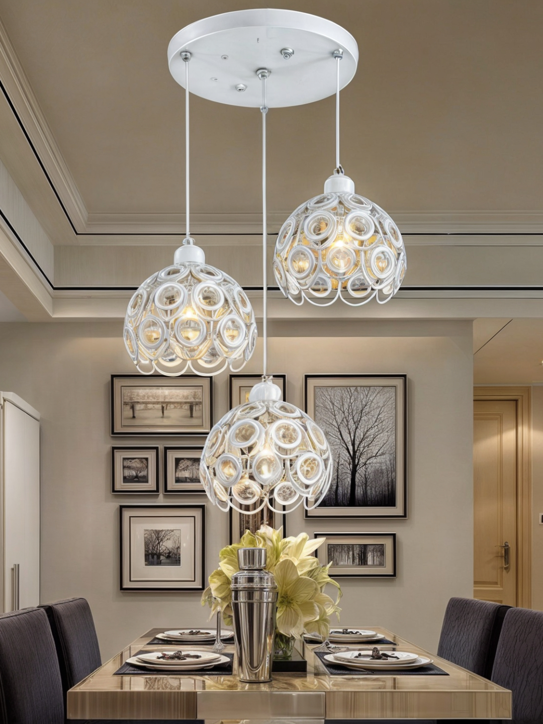 Balandlikni sozlash qandil, 4 xil rang, yotoqxona, oshxona, uy uchun lyustra